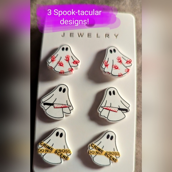 Fashion Jewelry Jewelry - Ghost Earrings, BNWT, 3 pairs of unique ghosty earrings